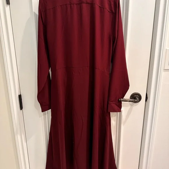 NWT Ralph Lauren shirt dress in beautiful maroon. - Picture 2 of 5